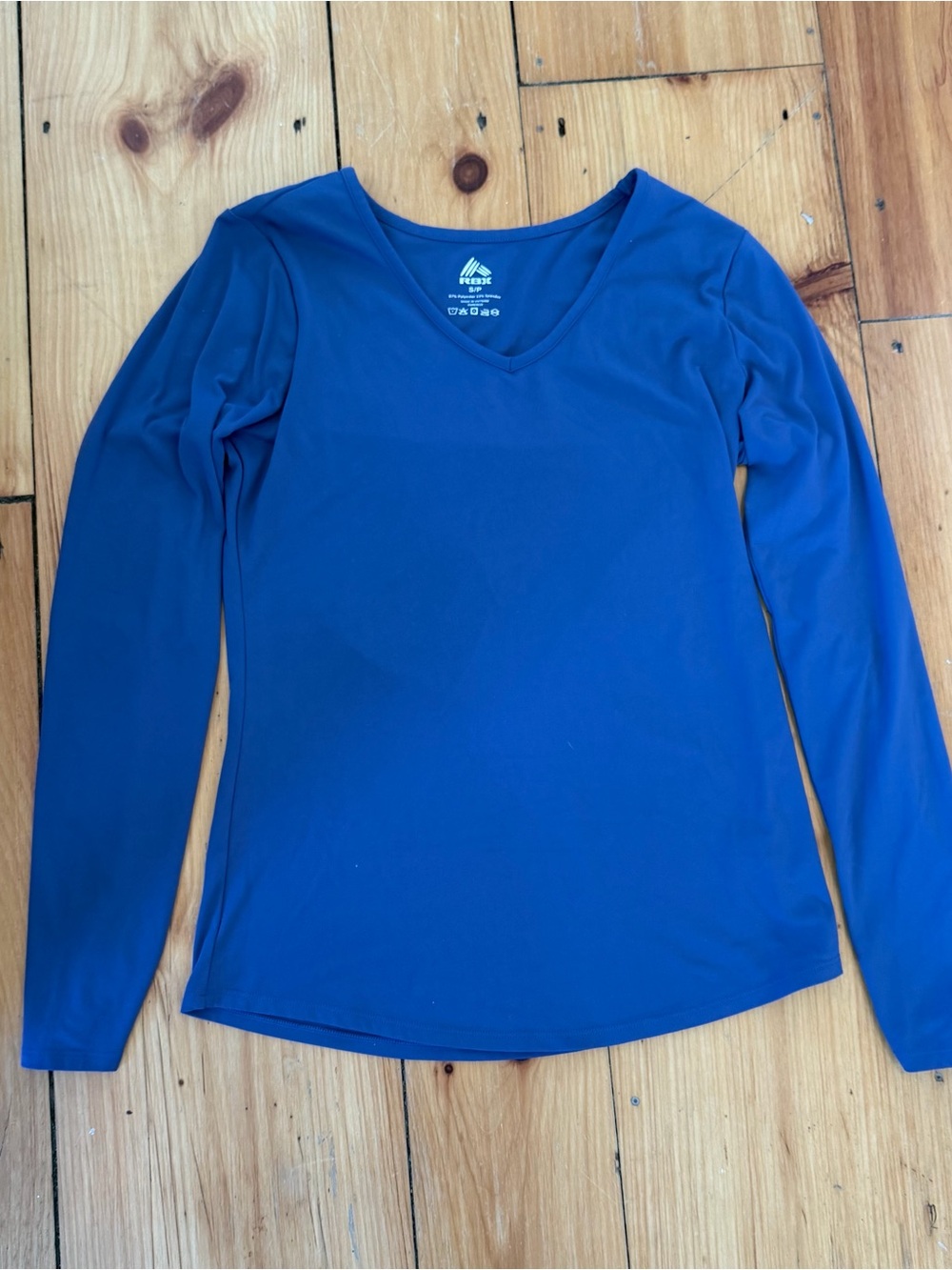 RBX Women's Long Sleeve V-Neck Top - Royal Blue